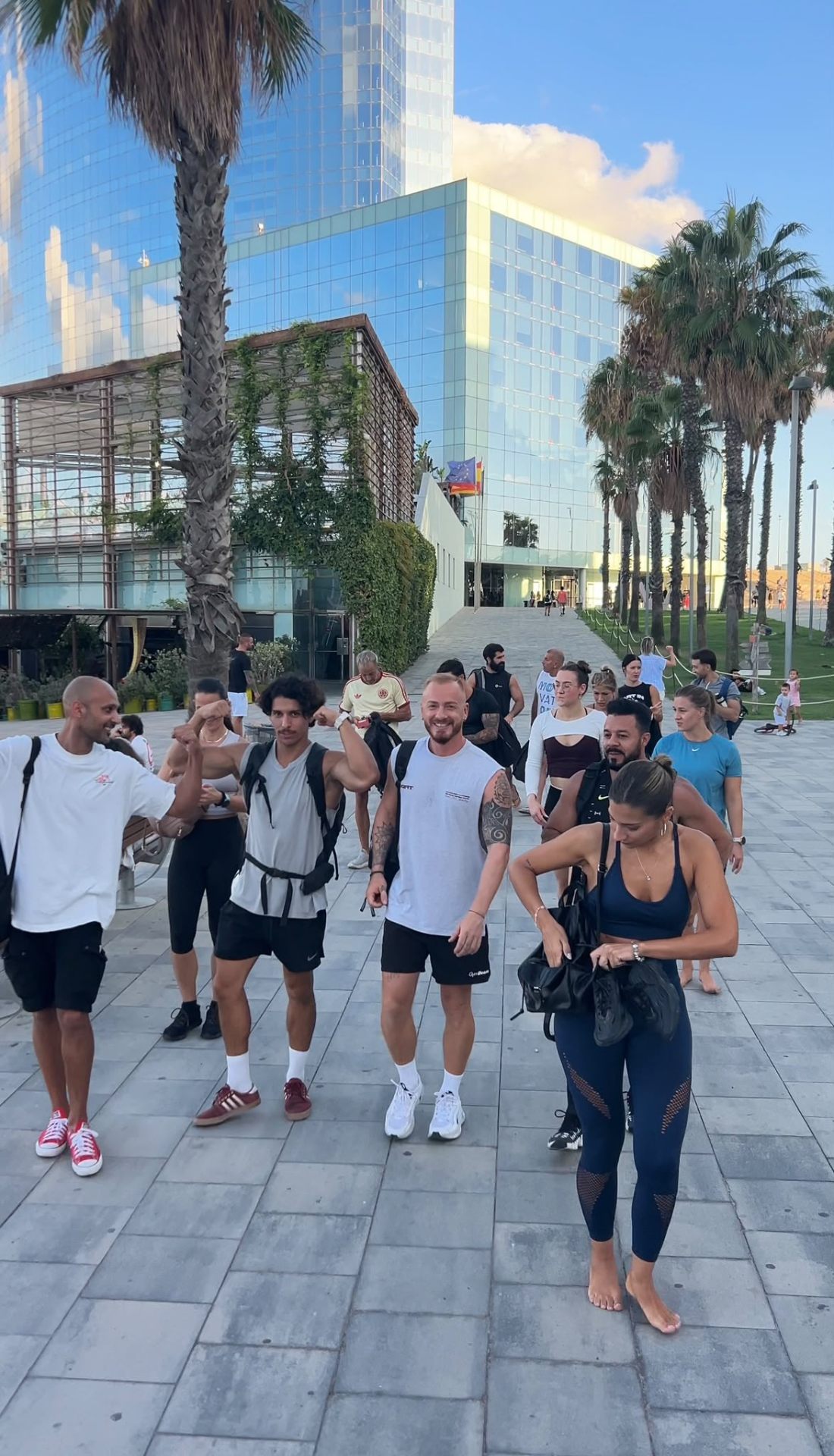 Endurance BCN community after training next to the W Barcelona